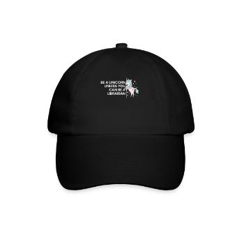 Bibliothek Bibliothekar Bibliotheken Geschenk - Baseballkappe - Schwarz/Schwarz - Vorne