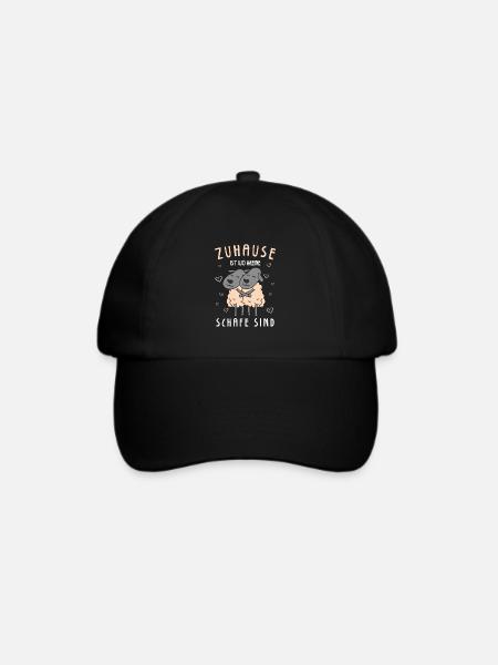 Zuhause Ist Wo Meine Schafe Sind Schäfer - Baseballkappe - Schwarz/Schwarz