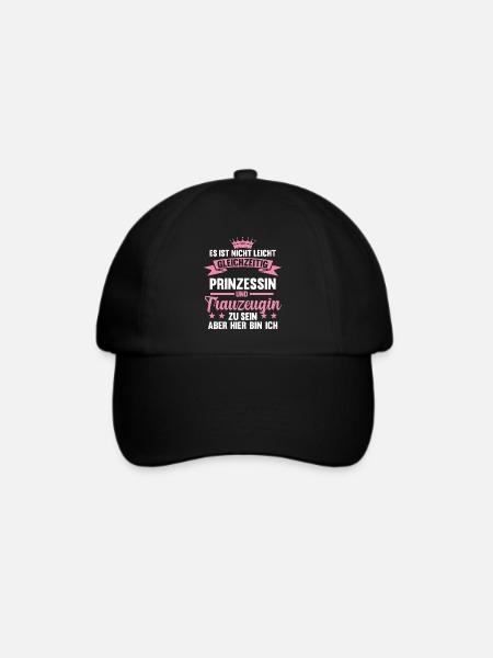 Prinzessin Trauzeugin - Baseballkappe - Schwarz/Schwarz