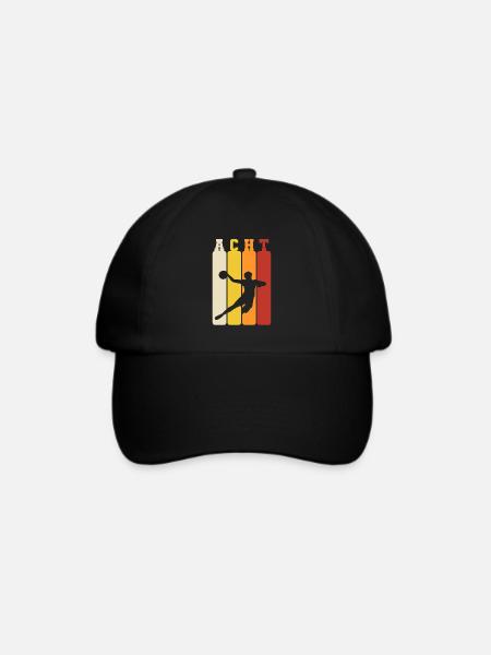 8. Geburtstag Geschenk Handballer Handball - Baseballkappe - Schwarz/Schwarz