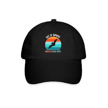 Fledermaus Fledermäuse - Baseballkappe - Schwarz/Schwarz - Vorne