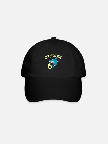 6. Geburtstag 6 Jahre Kindergeburtstag Junge - Baseballkappe - Schwarz/Schwarz