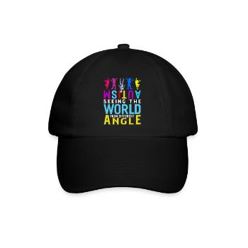 Autist Autismus Autisten Autistisch Geschenk - Baseballkappe - Schwarz/Schwarz - Vorne