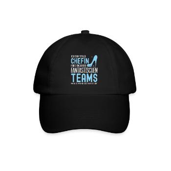 Ich Bin Stolze Chefin Eines Ungeheuer - Baseballkappe - Schwarz/Schwarz - Vorne