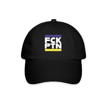 FCK PTN Frieden für Ukraine & Europa - Baseballkappe - Schwarz/Schwarz - Vorne