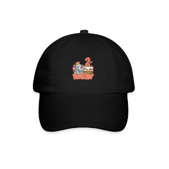 Geburtstag 2 - Baseballkappe - Schwarz/Schwarz - Vorne