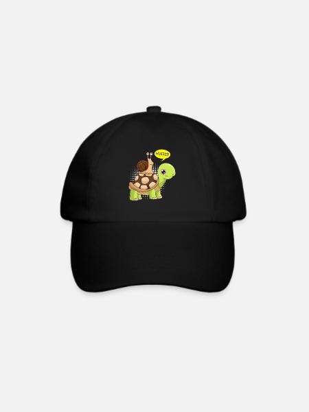 Sarkasmus Geschwindigkeit Wheee! Schnecke - Baseballkappe - Schwarz/Schwarz