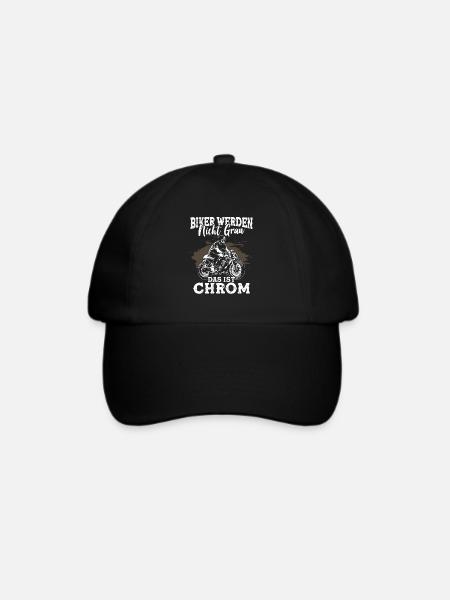 Biker werden nicht grau das ist Chrom - Baseballkappe - Schwarz/Schwarz