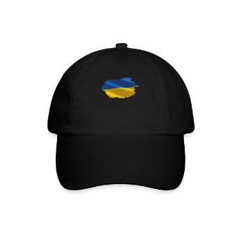 Ukraine Flagge - Baseballkappe - Schwarz/Schwarz - Vorne