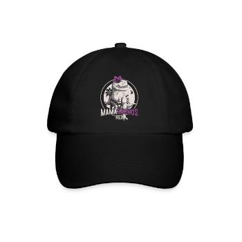 Mamasaurus Mama Dinosaurier Muttertag Geschenk - Baseballkappe - Schwarz/Schwarz - Vorne