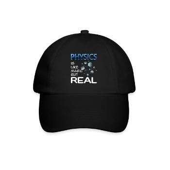 Physic is like magic but real - Baseballkappe - Schwarz/Schwarz - Vorne