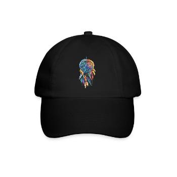 Dreamcatcher Traumfänger Mode für Damen - Baseballkappe - Schwarz/Schwarz - Vorne
