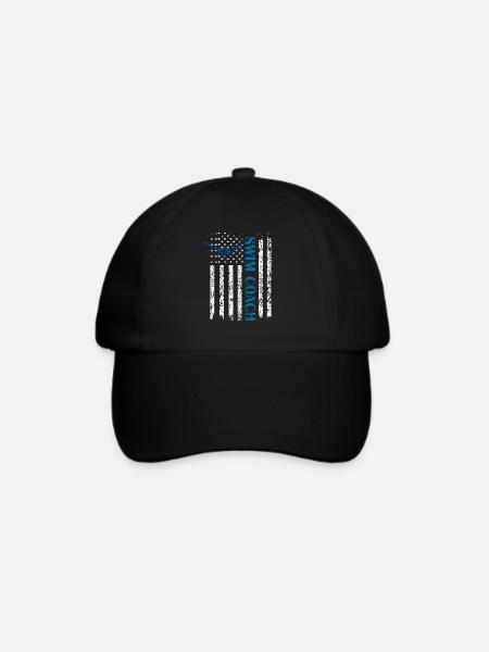 Schwimmtrainer Trainer Schwimmverein Schwimmcoach - Baseballkappe - Schwarz/Schwarz