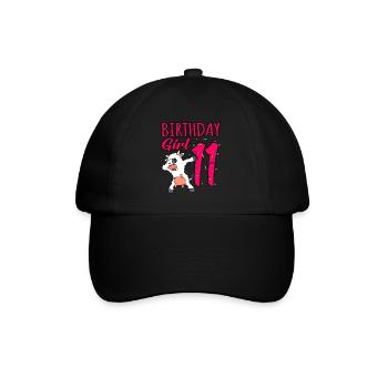 11. Geburtstag - Baseballkappe - Schwarz/Schwarz - Vorne