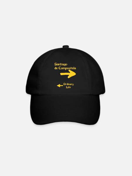 ErSa. Der Jakobsweg und das gewöhnliche Leben - Baseballkappe - Schwarz/Schwarz