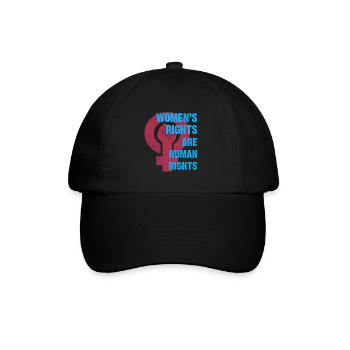 Frauenrechte Menschenrechte - Baseballkappe - Schwarz/Schwarz - Vorne