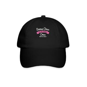 Bonus Oma Familie Stiefgroßmutter Geschenk - Baseballkappe - Schwarz/Schwarz - Vorne