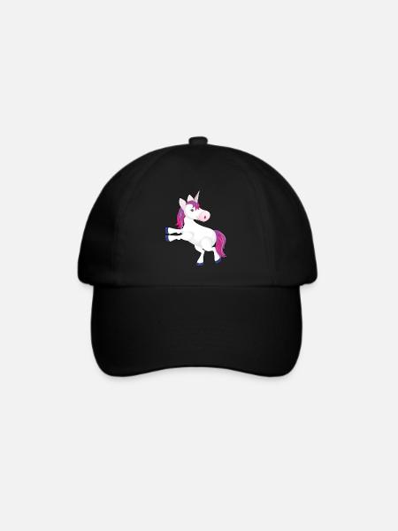 Bisexuelles Einhorn Bisexuell - Baseballkappe - Schwarz/Schwarz