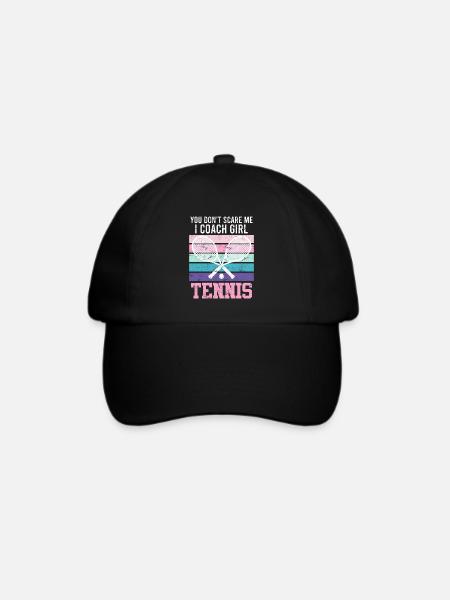 Tennistrainerin I coach Girl Tennis - Baseballkappe - Schwarz/Schwarz