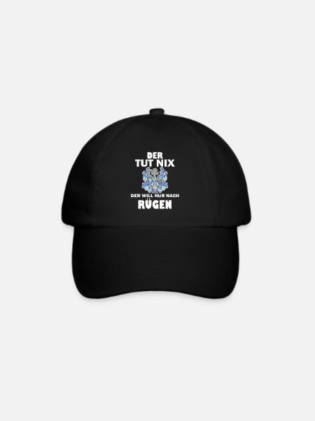 Rügen Urlaub - Baseballkappe - Schwarz/Schwarz