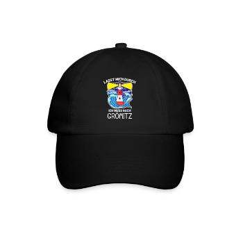 Grömitz Spruch - Baseballkappe - Schwarz/Schwarz - Vorne