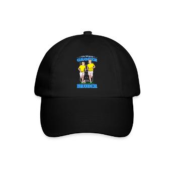 Ich Werde Großer Bruder Fußball Babyparty Geschenk - Baseballkappe - Schwarz/Schwarz - Vorne