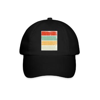 Retro Hintergrund Sunset Grunge - Baseballkappe - Schwarz/Schwarz - Vorne