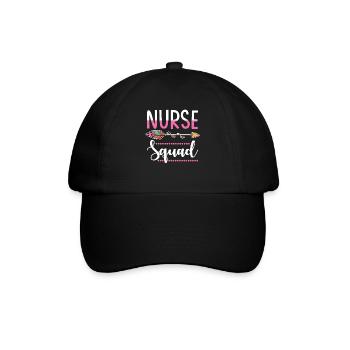 Krankenschwester - Baseballkappe - Schwarz/Schwarz - Vorne