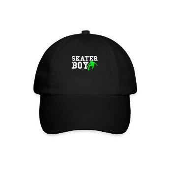 skater boy - Baseballkappe - Schwarz/Schwarz - Vorne