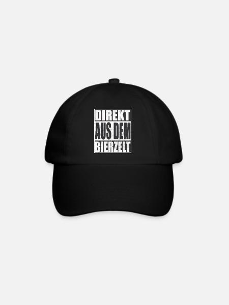 Direkt aus dem Bierzelt - Baseballkappe - Schwarz/Schwarz