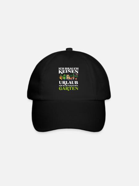 Garten Urlaub - Baseballkappe - Schwarz/Schwarz