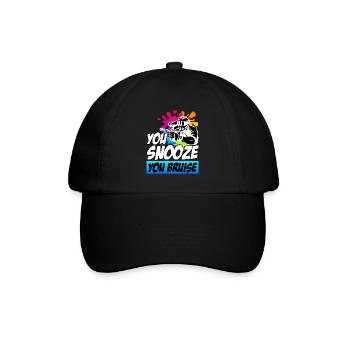 You Snooze you Bruise Paintball - Baseballkappe - Schwarz/Schwarz - Vorne