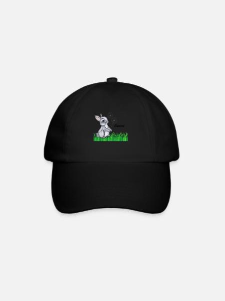 Hase Name Geschenk laura - Baseballkappe - Schwarz/Schwarz