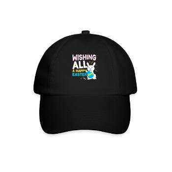 Ich Wünsche Allen Ein Frohes Osterfest Ostern - Baseballkappe - Schwarz/Schwarz - Vorne
