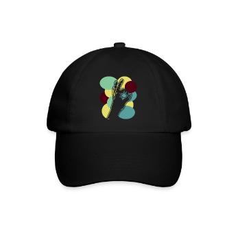 Reingeschaut Retro Reingeguckt - Baseballkappe - Schwarz/Schwarz - Vorne