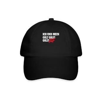 Ich und mein Golf - Baseballkappe - Schwarz/Schwarz - Vorne