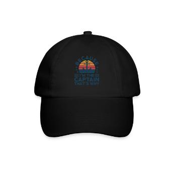 Kapitän Kapitäne Bootfahren Geschenk - Baseballkappe - Schwarz/Schwarz - Vorne