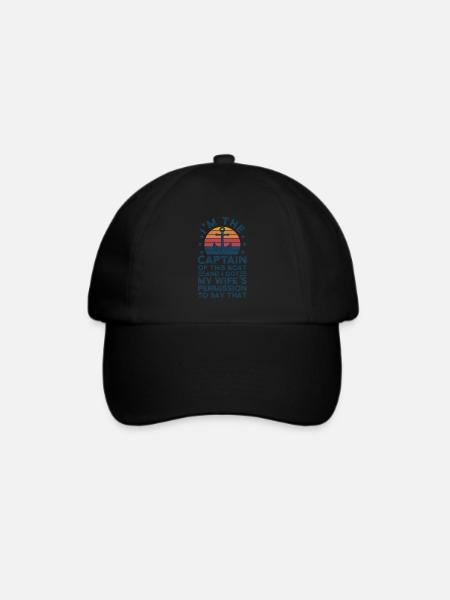 Kapitän Kapitäne Bootfahren Geschenk - Baseballkappe - Schwarz/Schwarz