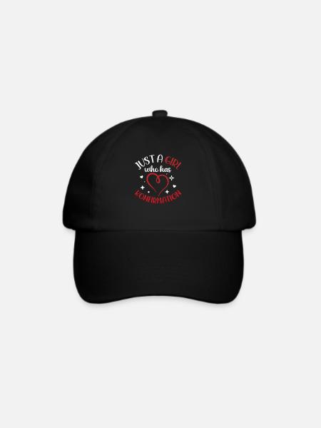 Just a girl who has Konfirmation - Baseballkappe - Schwarz/Schwarz