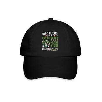 Blumen ernten und sich entspannen und abkühlen Ges - Baseballkappe - Schwarz/Schwarz - Vorne