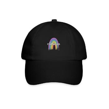 ADRIANA Rainbow Cursive - Baseballkappe - Schwarz/Schwarz - Vorne