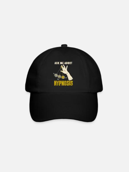 Frag mich über Hypnose - Baseballkappe - Schwarz/Schwarz