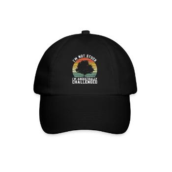 Ahnenforscher Genealoge Stammbaum Familienforscher - Baseballkappe - Schwarz/Schwarz - Vorne