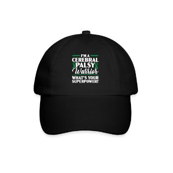 Zerebralparese Warrior Was ist deine Superkraft - Baseballkappe - Schwarz/Schwarz - Vorne