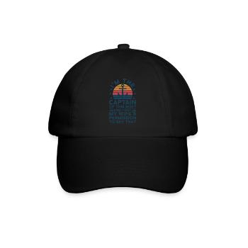 Kapitän Kapitäne Bootfahren Geschenk - Baseballkappe - Schwarz/Schwarz - Vorne
