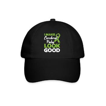 Ich mache Zerebralparese sieht gut aus Krankheit Störung - Baseballkappe - Schwarz/Schwarz - Vorne