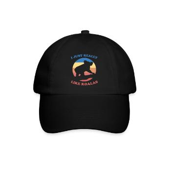 Koala Spruch Australien Beuteltier Koalas Geschenk - Baseballkappe - Schwarz/Schwarz - Vorne