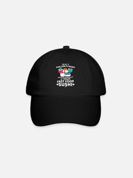 Sushi - Baseballkappe - Schwarz/Schwarz