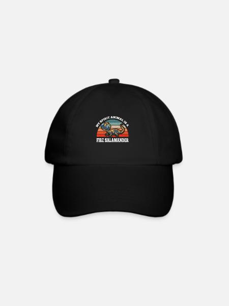 Feuersalamander My Spirit Animal A Fire Salamander - Baseballkappe - Schwarz/Schwarz
