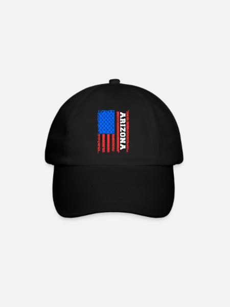 Arizona Usa flaggen geschenk - Baseballkappe - Schwarz/Schwarz